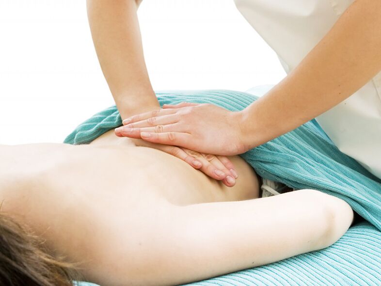 Massage of lower back pain